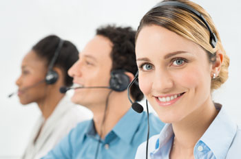 Happy Woman With Headsets Happy Woman With Headsets